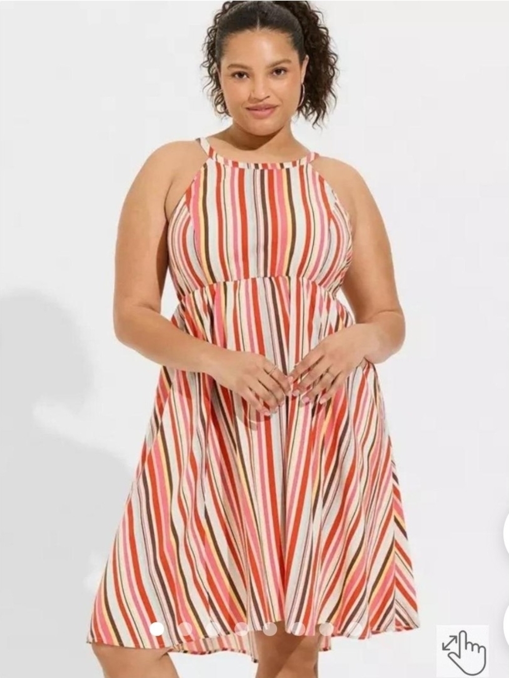 Torrid Colorful Striped Skater Dress